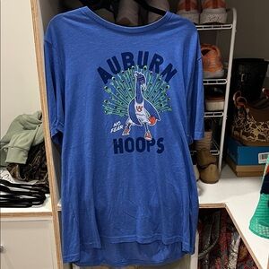 XXL Blue Auburn Hoops Graphic T-Shirt